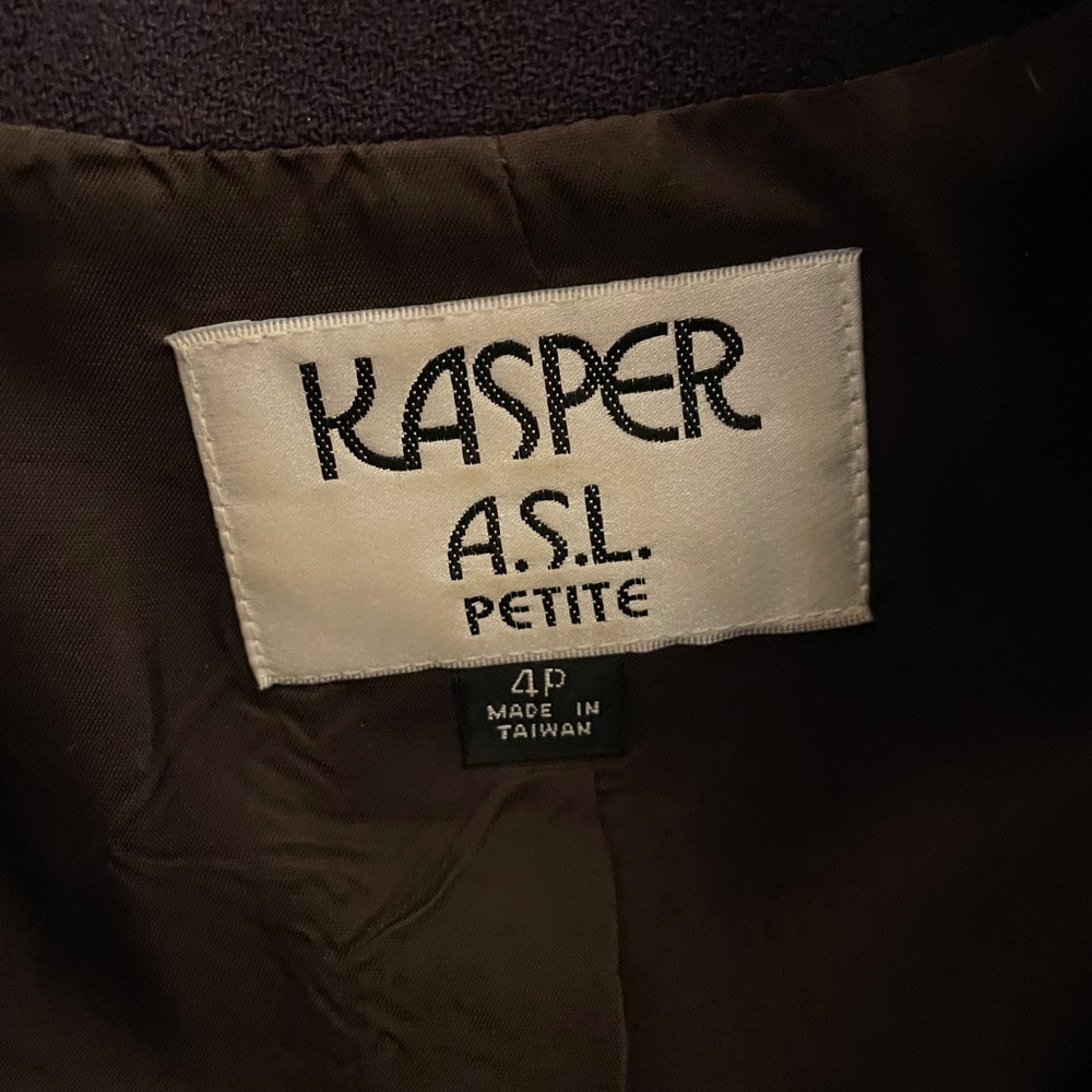 vintage kasper ASL women suit plum color - Picture 4 of 4